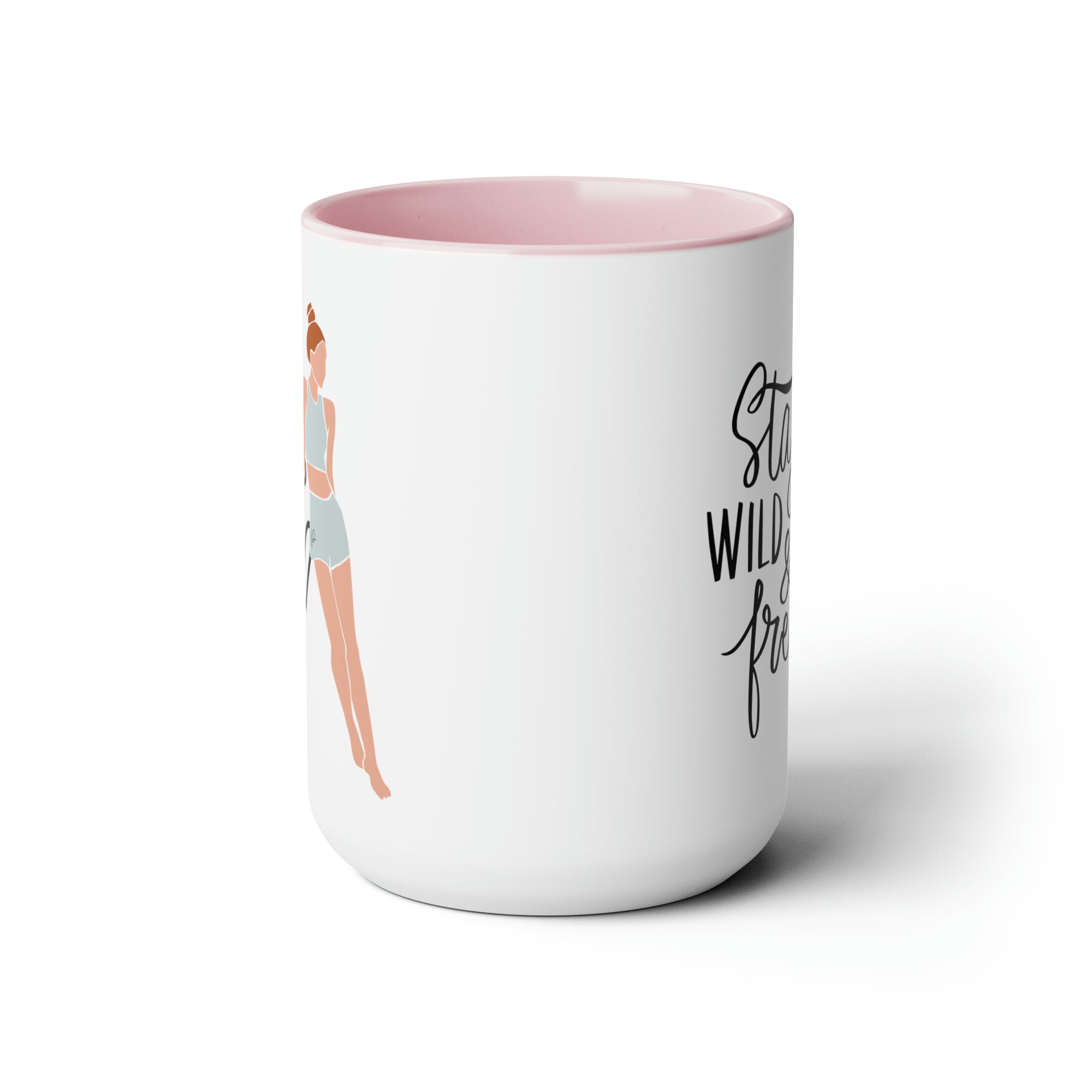Stay Wild Two-Tone Coffee Mug, 15oz Printify Pikolelie (pee-koh-lay-lee) Activewear Mug