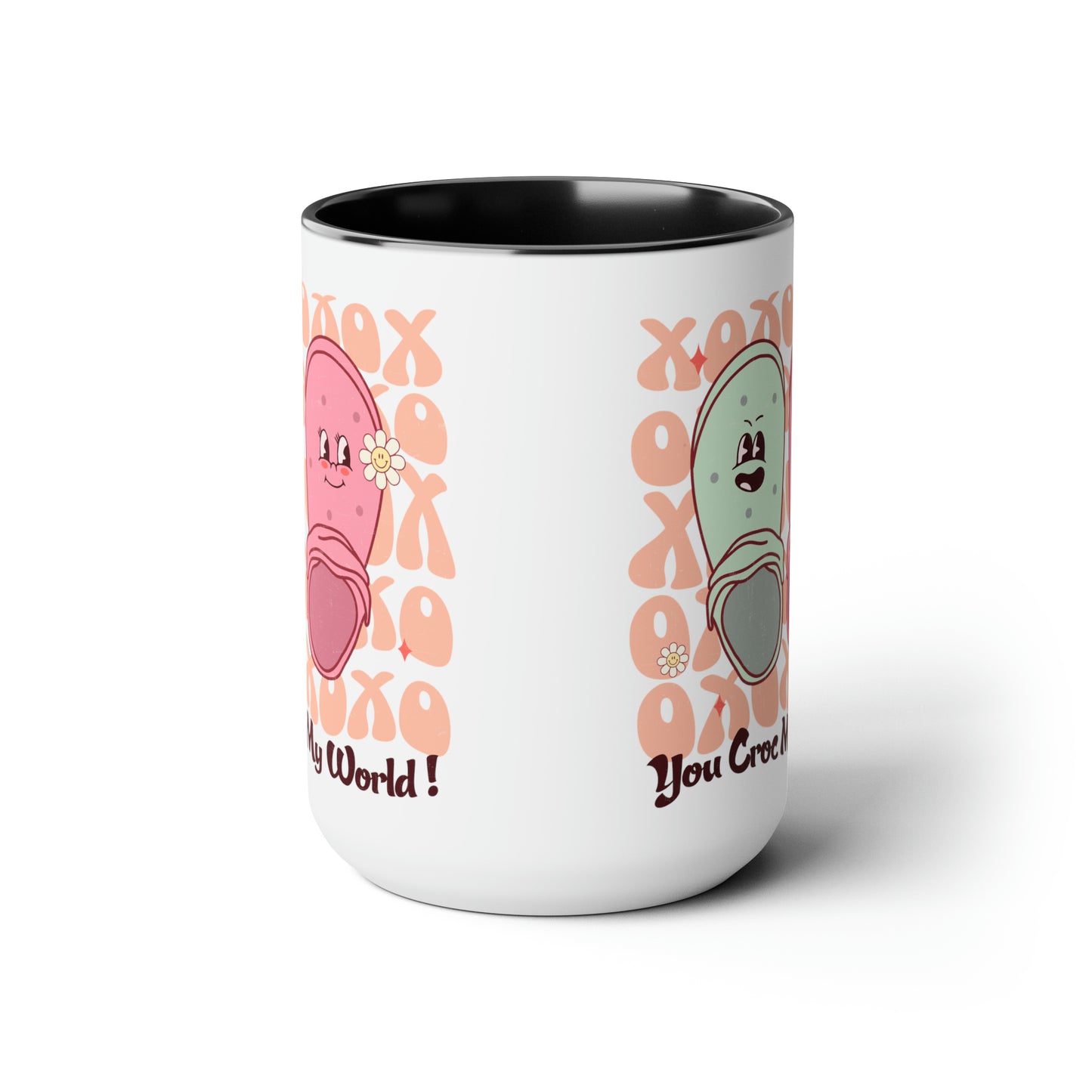 Croc Lover Two-Tone Coffee Mug, 15oz Printify Pikolelie (pee-koh-lay-lee) Activewear Mug
