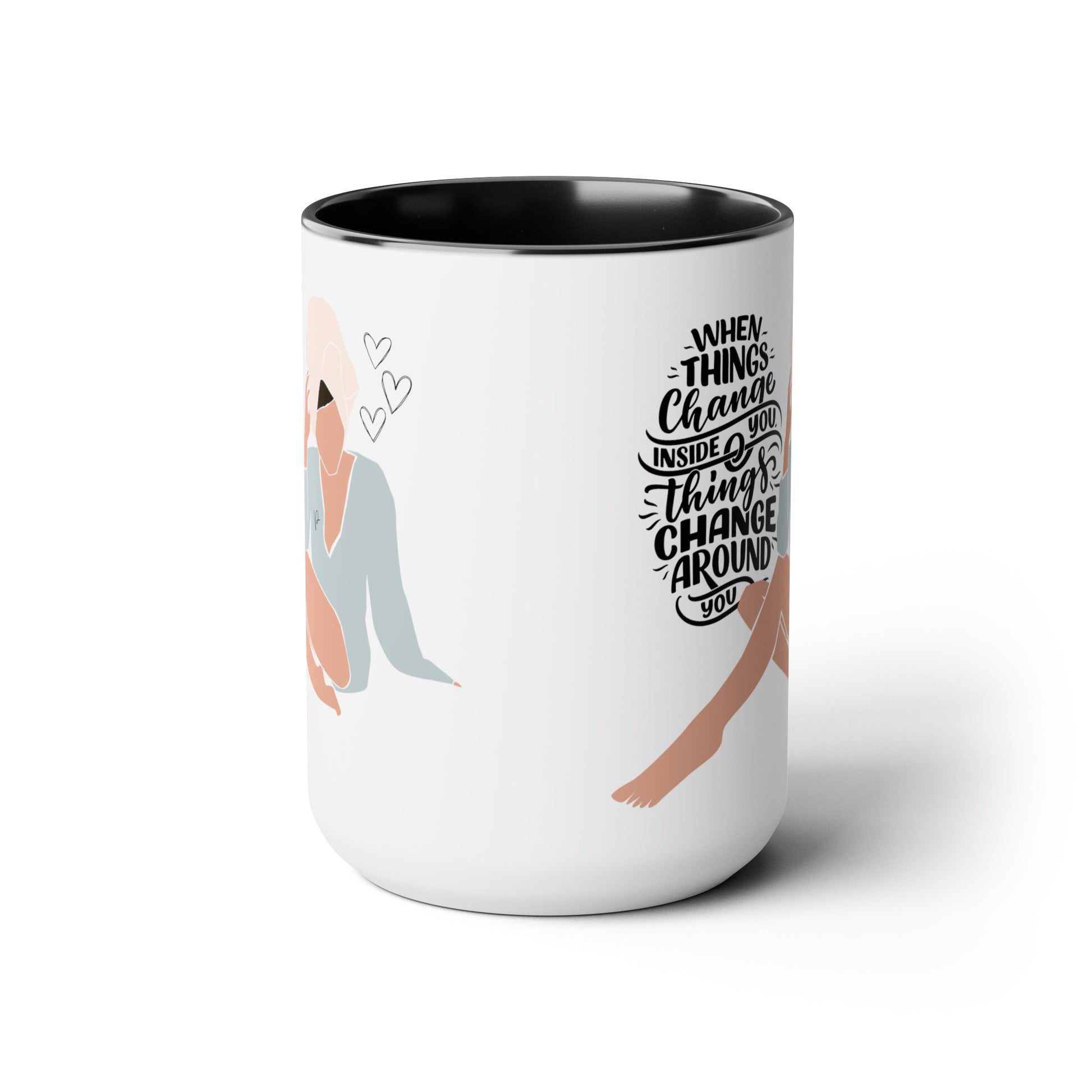 When Things Change Two-Tone Coffee Mug, 15oz Printify Pikolelie (pee-koh-lay-lee) Activewear Mug