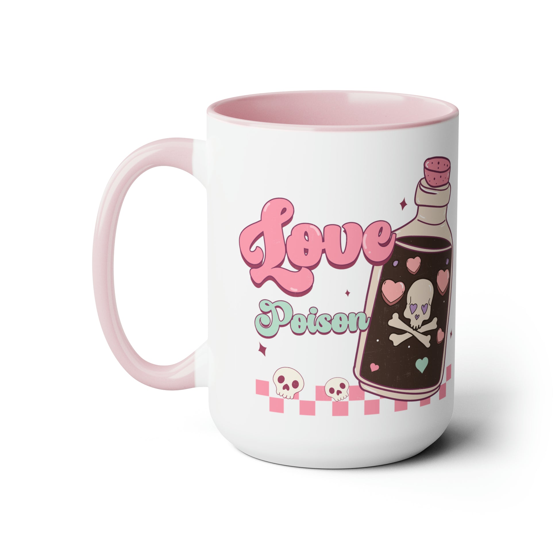 Love Poison Two-Tone Coffee Mug, 15oz Printify Pikolelie (pee-koh-lay-lee) Activewear Mug