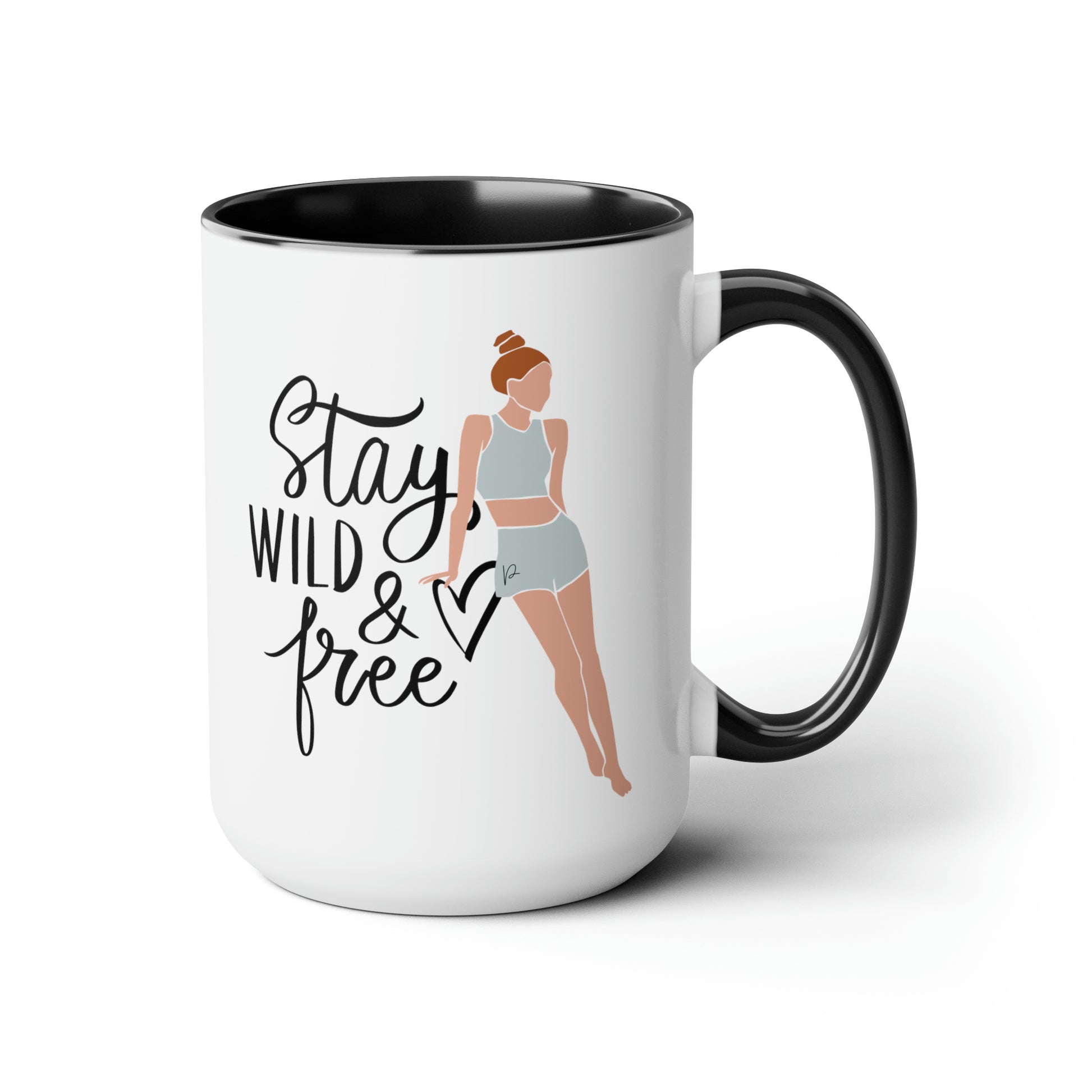Stay Wild Two-Tone Coffee Mug, 15oz Printify Pikolelie (pee-koh-lay-lee) Activewear Mug