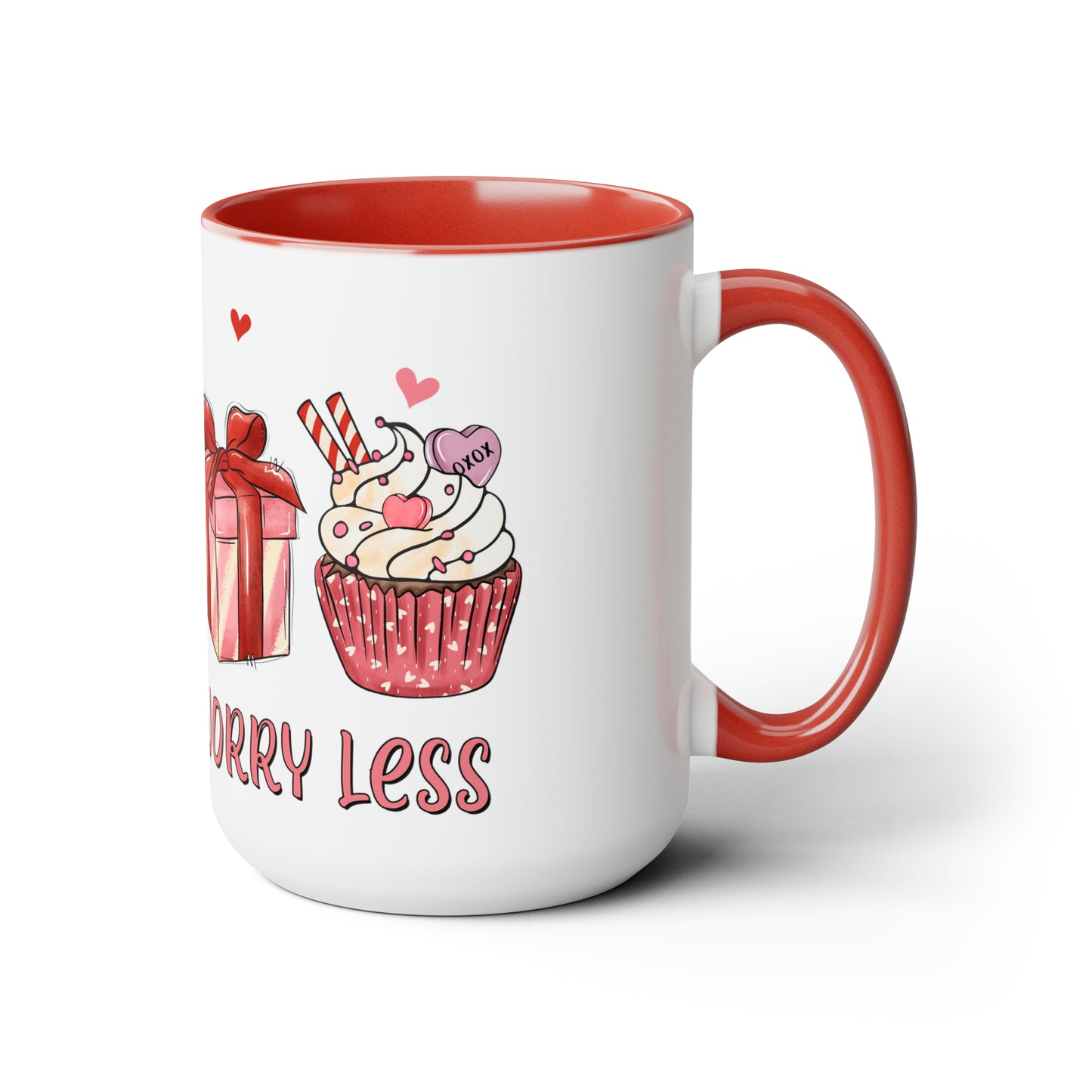 Love More Two-Tone Coffee Mug, 15oz Printify Pikolelie (pee-koh-lay-lee) Activewear Mug