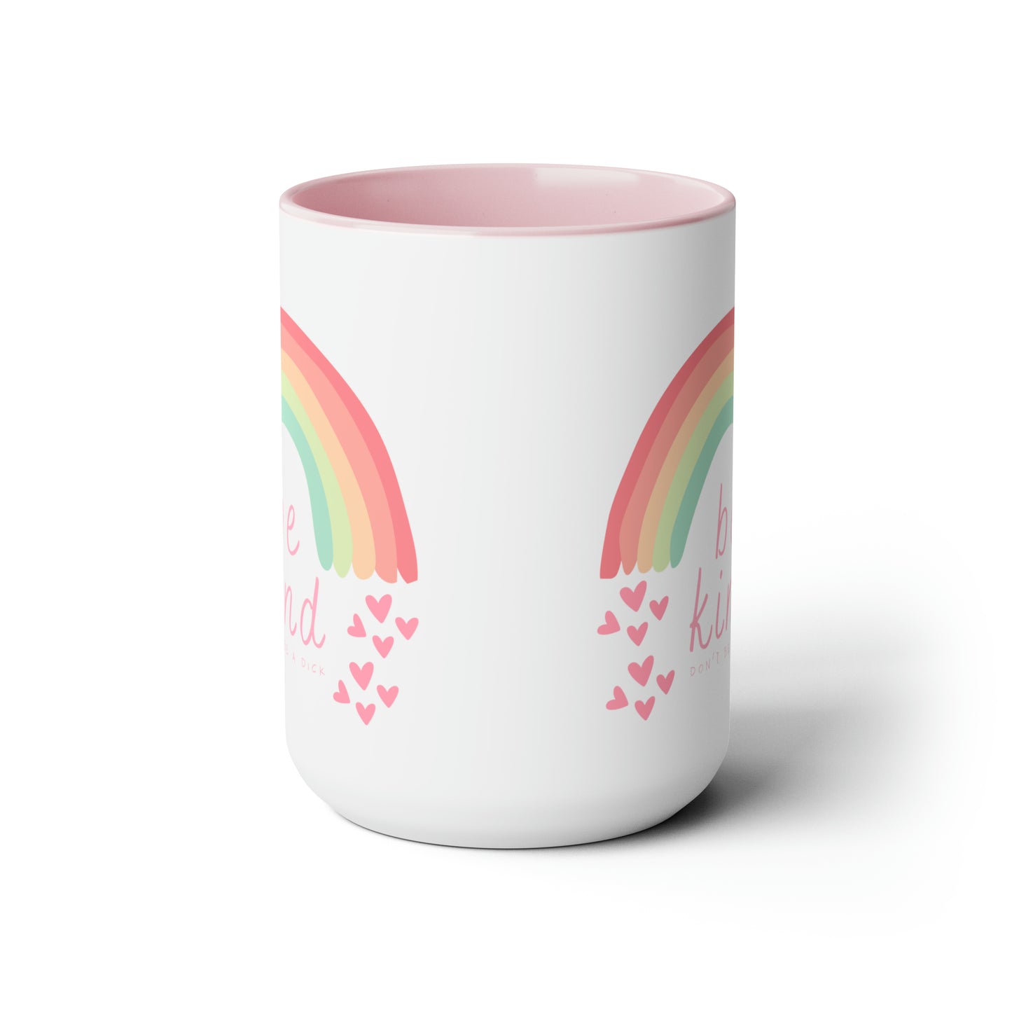 Be Kind Two-Tone Coffee Mug, 15oz Printify Pikolelie (pee-koh-lay-lee) Activewear Mug