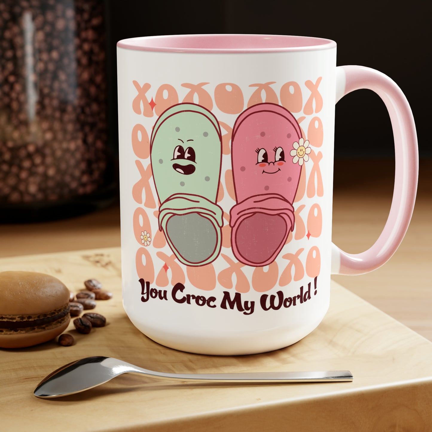 Croc Lover Two-Tone Coffee Mug, 15oz Printify Pikolelie (pee-koh-lay-lee) Activewear Mug