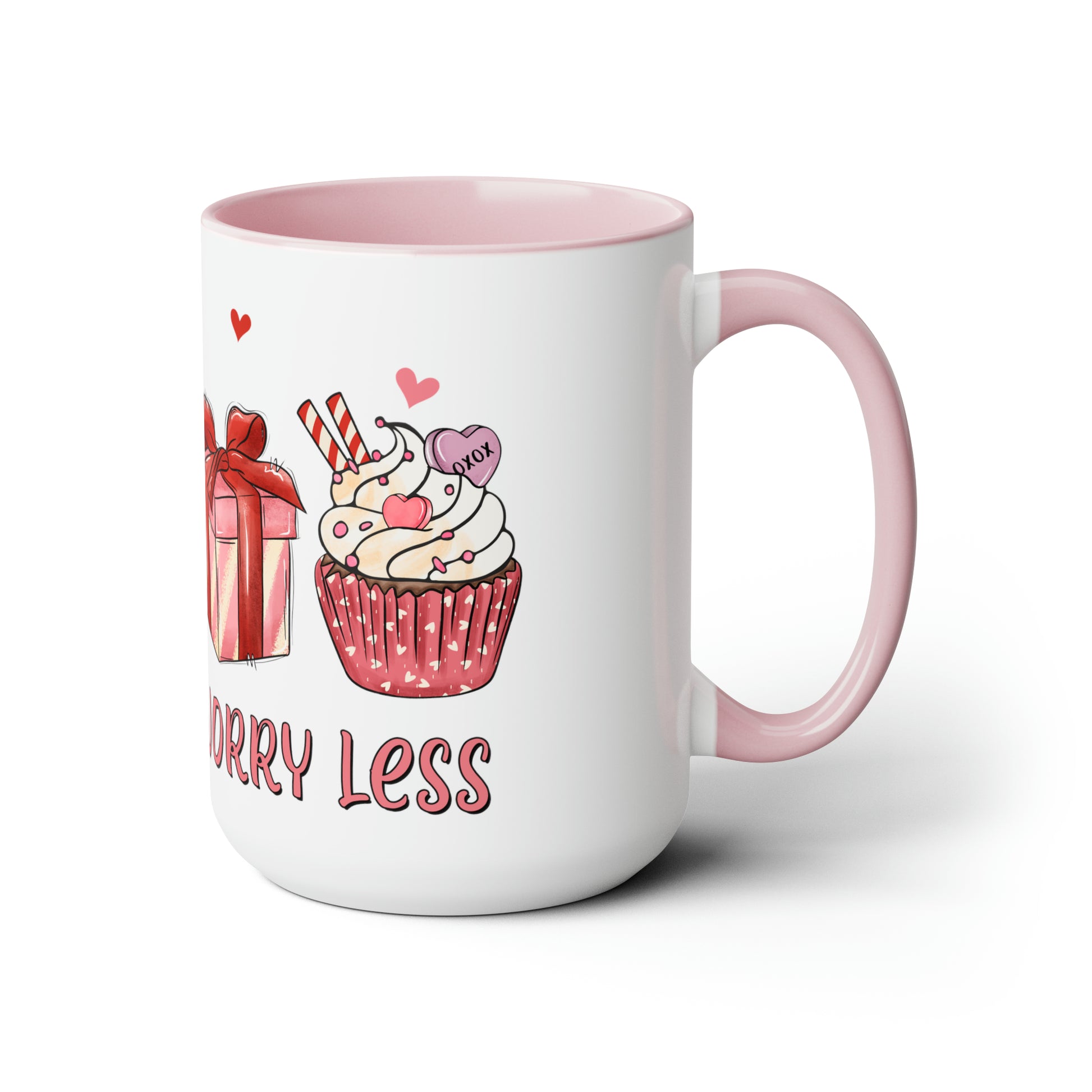 Love More Two-Tone Coffee Mug, 15oz Printify Pikolelie (pee-koh-lay-lee) Activewear Mug