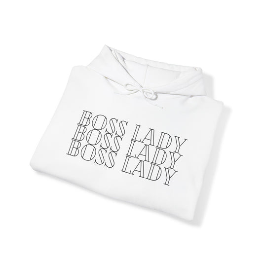 Boss Lady Thick Hooded Sweatshirt Printify Pikolelie (pee-koh-lay-lee) Activewear Hoodie